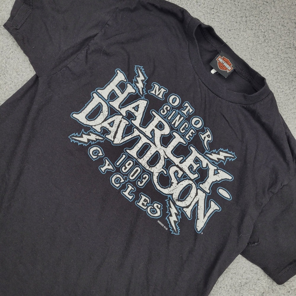 Harley Davidson T-Shirt‎ Medium Black Daytona Beach Florida Mens Motorcycle